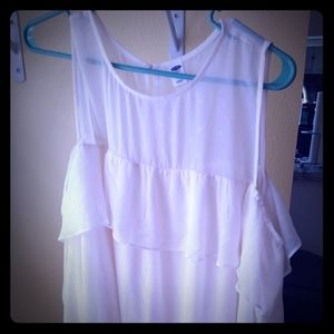 Sheer Cold Shoulder Blouse